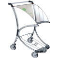 CE and ISO approved hand airport cart with brake/Four castor airport hand cart/Folding wheels for luggage